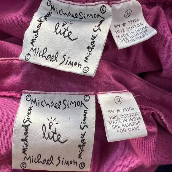 Michael Simon purple long sleeve top and skirt matching set coord set for spring - Picture 7 of 12